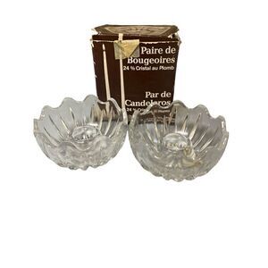 Vintage Bleikristall 24% lead Crystal taper candle holders